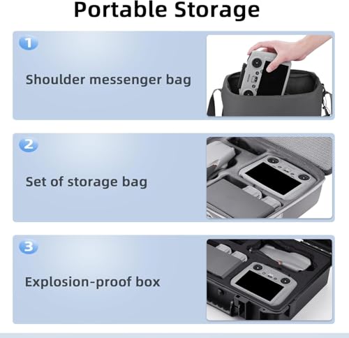 Image of M.G.R.J Silicone Protective Case Cover for DJI Neo Mini 4 Pro /DJI Air 3 RC 2 Remote Controller Anti-Slip Silicone Case (Grey)