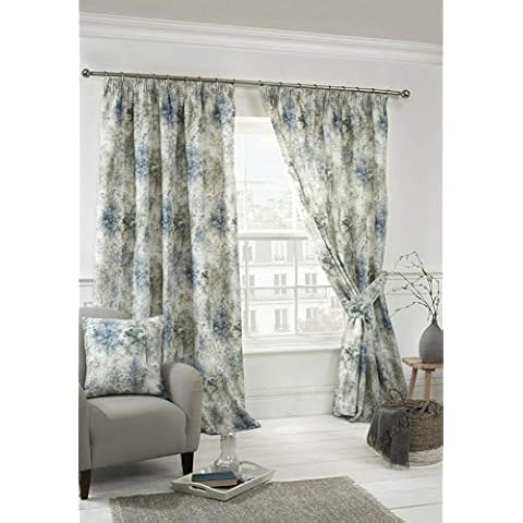 Sundour Woodland Pencil Pleat Curtains 117/183cm (46/72") Blue Cover