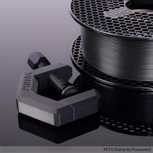 Image of Prusament 3D Printer Premium Filament PETG Matte Black 1.75mm - 1kg Spool - High Precision ±0.02 mm - Low Stringing - Strong Layer Bond - No Tangling - Ideal for Beginners & Professionals