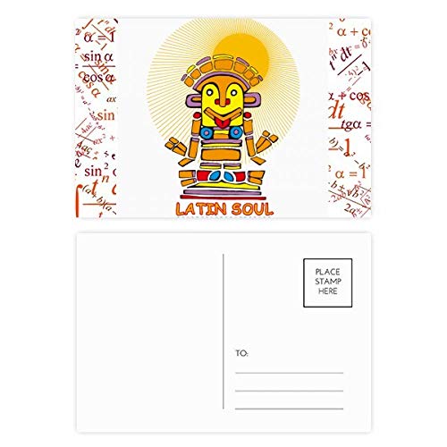 Antico Egitto Latino Soul Statue Pattern Formula Cartolina Set di biglietti di ringraziamento lato Mailing 20 pezzi