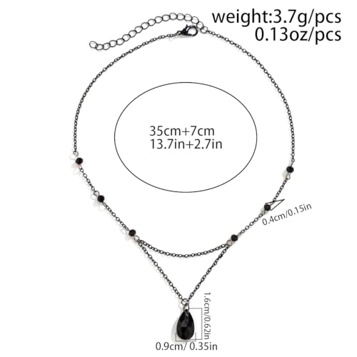MIFYNN Vintage Gothic Blood Drop Tassel Pendant Necklace Red Water Drop Choker Necklace Punk Style Necklace Dark Tear Drop Y Necklace Halloween Necklace Jewelry for Women4
