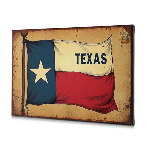 Toile drapeau du Texas idée cadeau originale déco USA format 30x40 cm