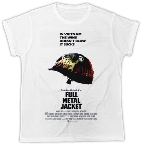 Image of Funny Full Metal Jacket Poster Ideal Birthday Present Mens T-Shirt White XXL