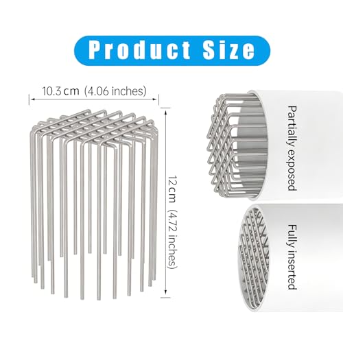 Image of Rust-Resistant Metal Wire Grid Drain Outlet Stopper with Anti-Rat Design, Prevents Clogs & Rodent Entry For 105-110mm Diameter