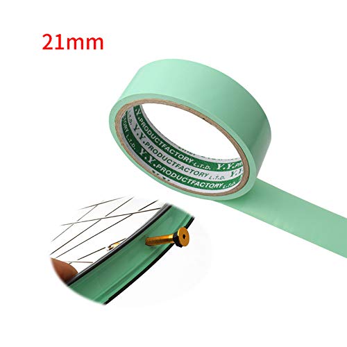 MOSINITTY - Cinta de llanta sin cámara (10 m, 21 mm, sin cámara, para bicicleta, portátil, para bicicleta de montaña, bicicleta de carretera,, MOSINITTY-6.8-uk-16, Verde claro-21 mm.