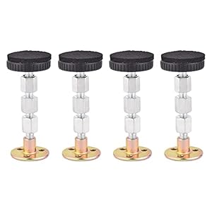 Hoofdbord Stoppers Set van 4 metalen bedframe anti-schudden gereedschap, hoofdeinde wandmontagebeugels, verstelbaar bedframe anti-shake gereedschap voor bed