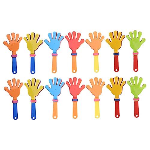 Amosfun 20pcs Plastic Hand Clappers Toys Hand Noisemaker for Party Favors Childrens Toys Small for Boys and Girls Noisy Random Color