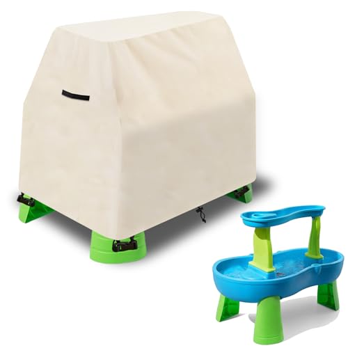 Aacabo Kids Water Table Cover Fit Rain Showers Splash Pond Water Table,Waterproof Dust Proof Anti-UV Outdoor Toys Cover-Cover only