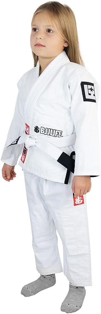 Combat Corner Kids BJJ Life Comp Kid GI Brazilian Jiu Jitsu for Boys and Girls (White, Y-2)