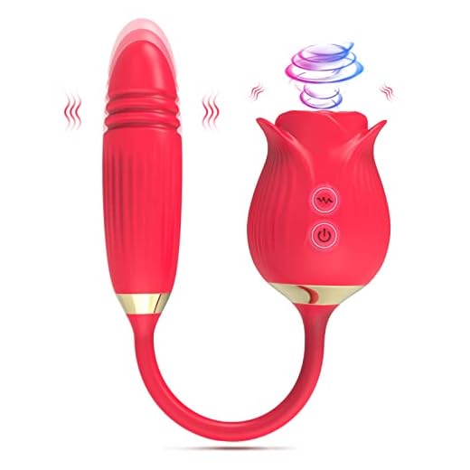 Vibrador Silicone vibradoris feminino, Vibrador Flor Rosa Ponta Dupla Função Sugador e Aquecimento vibradoris feminino sexual