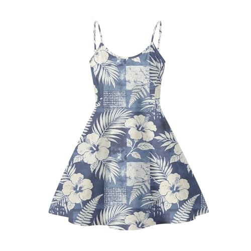 Image of Women's Spaghetti Strap Dress Summer Casual Swing Sundress Girls Beachwear Swing Mini Dress