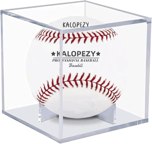 KALOPEZY 1パック 野球 スタンド付き – 3.15インチ 正方形 UV保護 アクリルボックス 野球用 クリアアクリルボックス ホルダー キューブ 記念品 ショーケース サインボールケース（Amazon）