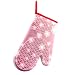 Cabilock Delikat 1Pc Silikon-Mitt Drucken Baumwoll-Auskleidung Nicht-Rutsch-Backofen Mitt Isolierte Handschuh Kochgrippe für Mikrowellenherd BBQ Toastbacken