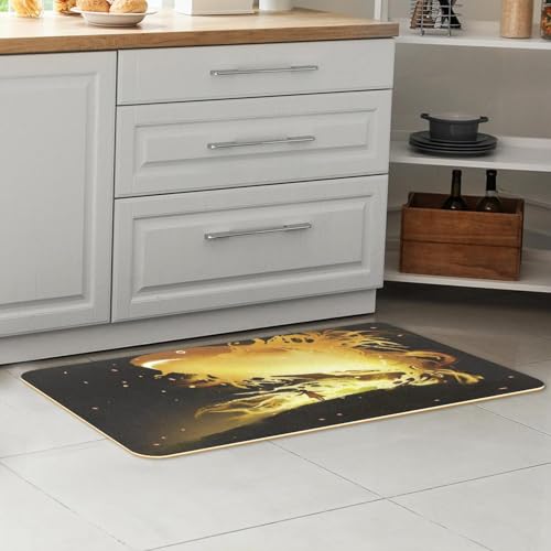 Tapete de cocina absorbente y juego de alfombras lavables con base antideslizante 7