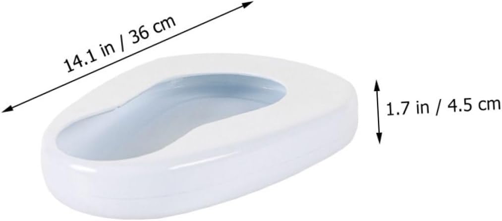 Ipetboom Portable Bedpan for Bedridden Patients Enamel Urinal Seat for Men and Women Smooth Anti-Spill Design Easy Clean for Elderly and Pregnant Women