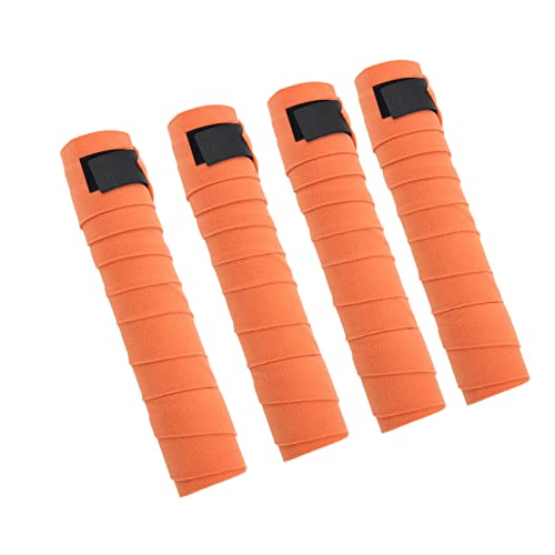 Horse Leg Wrap, Protective Self Adhesive Fleece Horse Leg Wraps Double Sided Warm for Exercising for Riding for Training (Orange)