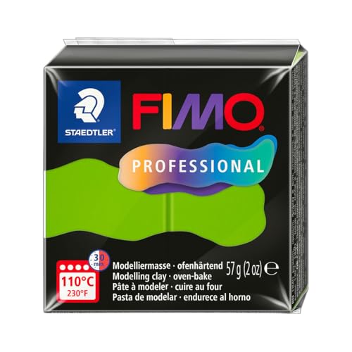 STAEDTLER FIMO Professional 8040-51 Pâte à modeler durcissante au four, spécialement conçue pour les professionnels et les artistes, produit unique, vert clair