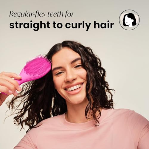 Image of Lyrovo Ultimate Hair Brush Comb for Women for Wet & Dry Hair Eliminates Knots & Reduces Breakage for All Hair Types (Red)
