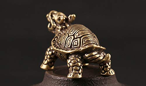 Estatua Decorativa Feng Shui Dragón Tortuga de Latón miniatura 4