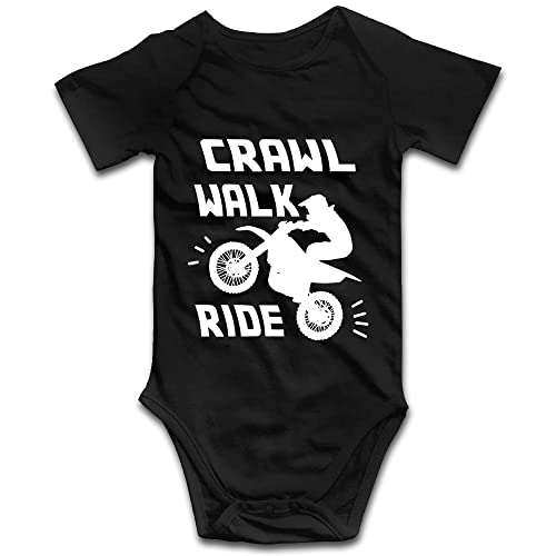 DOQOSESHY Crawl Walk Ride Dirt Bike Baby Bodysuit Toddler Rompers Outfits Newborn Clothes