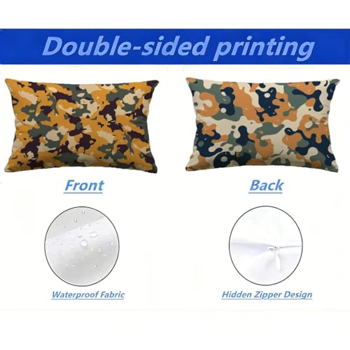2 Housses de Coussin de Jardin 60x80 Imperméables Lin - 3
