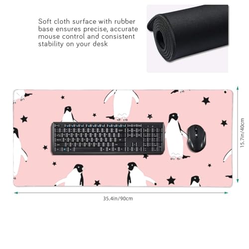 Tapis de souris grand format antidérapant pour ordinateur fixe - 3