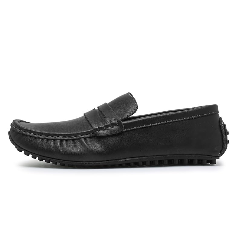 Loafers for Men PU Leather Penny Driving Loafers Flat Heel Comfortable Lightweight Outdoor Slip-ons