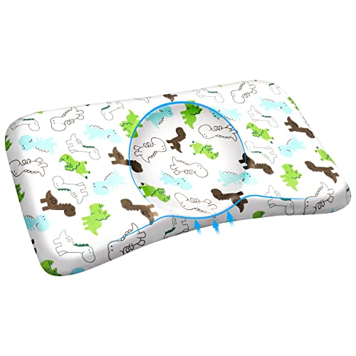 Icare Babay Toddler Pillow Breathable Organic Cotton Bassinet Bedding Pillow (Blue&Green) #TOP3