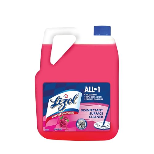 Disinfectant Surface & Floor Cleaner Liquid, Floral - 5 Litre | Suitable for All Floor Cleaner Mops | Kills 99.9% Germs| India's #1 Floor Cleaner