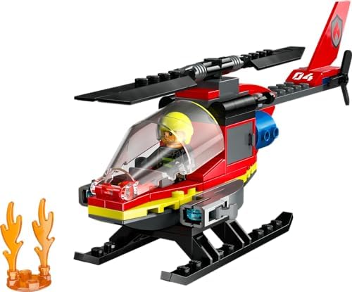 LEGO City İtfaiye Kurtarma Helikopteri 60411-5 Yaş ve Üzeri Çocuklar için Pilot Minifigürü İçeren Yaratıcı Oyuncak Yapım Seti (85 Parça) - Görsel 2