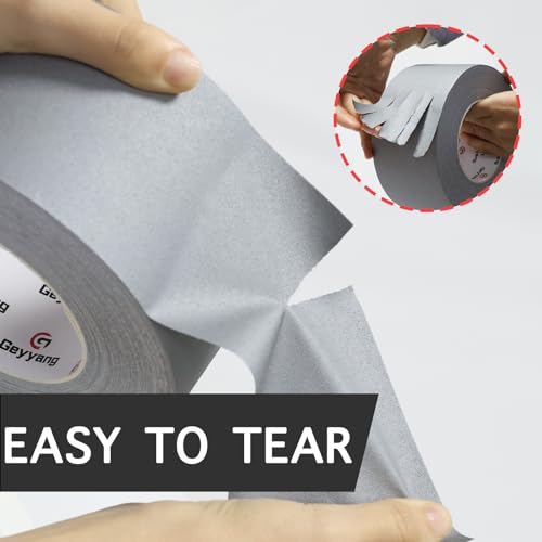 Image of GEYYANG Gaffers Tape - Gray Gaffer Tape 2 inch x 22 Yards - Multipurpose Matte Cloth Non-Reflective Gaff Tape for Photography,Film, Stage Production, Heavy-Duty Residue Free Gaffing Tape