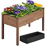 Yaheetech Elevated Wood Planter