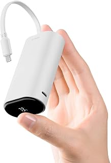 iWALK LinkPod Y2 Power Bank Fast Charging 9600mAh,Ultra Compact Portable Charger with Built in 18W PD Cable & LED Display,[2023 Upgrade]PD Battery Pack Portable Charger Compatible with iPhone 14/13/12