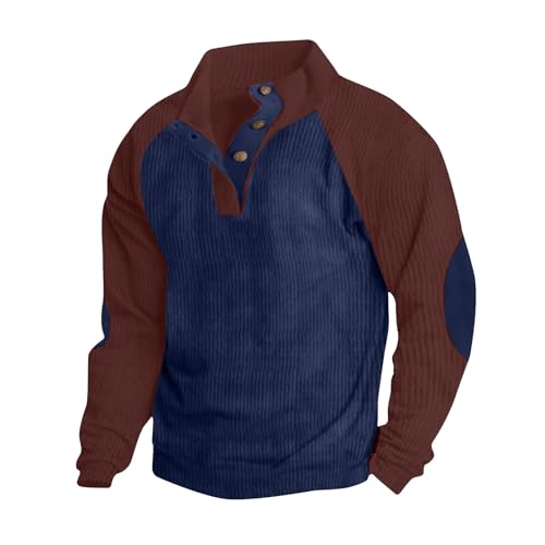 Pull en velours côtelé homme décontracté vêtement mode automne hiver avec boutons
