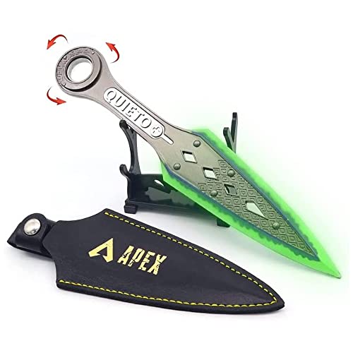 QIDUDZ APEX Legends Heirloom Wraith Dagger Kunai Messer Metall Waffenmodell Drehbare Actionfigur Für Jungen Geschenk (Fluorescent Version) Cover