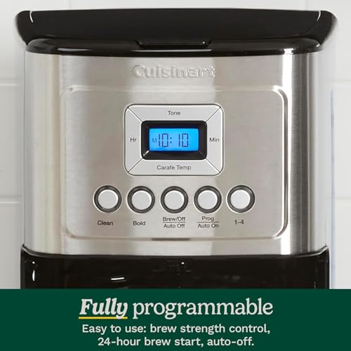 Cuisinart 14-Cup Programmable Coffee Maker with PerfecTemp Glass Carafe, 1-4 Cup Setting, Brew Strength Control and Brew Pause, Stainless Steel (DCC-3200C) by Cuisinart - Image 3