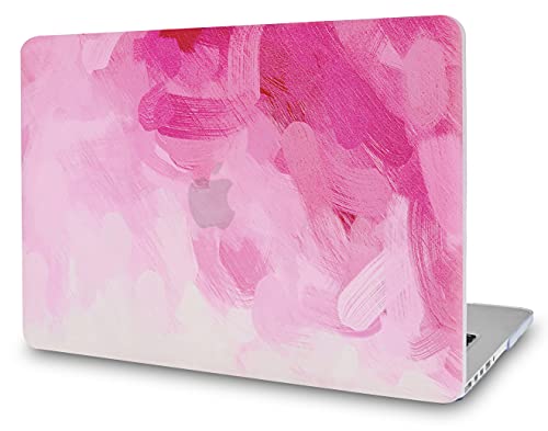 KECC Compatible with MacBook Air 13 inch Case 2010-2017 Release (Old Version) A1466 A1369 Plastic Hard Shell for MacBook Air 13.3 inch, Pink - Water Paint