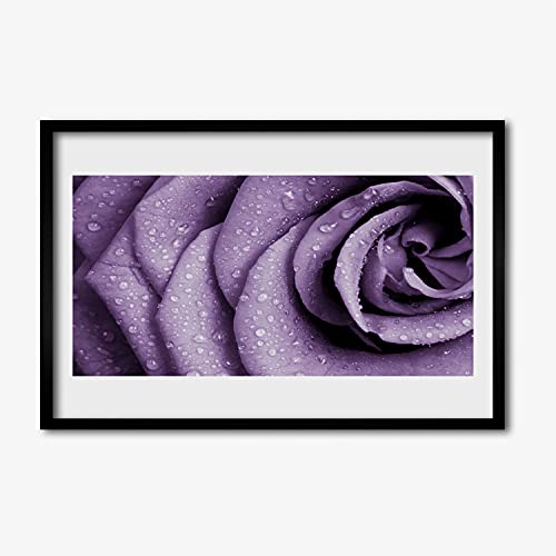 Cadre en MDF avec affiche de fleur rose Tulup 60x40 cm haute qualité