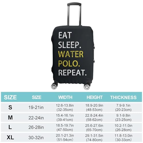 Eat Sleep Water Polo Repeat Travel Suitcase Protector Luggage Cover Protective Washable Anti-scratch Baggage Cover2