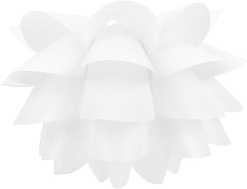 Angoily Cubiertas de lámpara, pantalla de lámpara colgante con forma de flor de loto de 15.7 in, pantalla blanca para lámpara de techo decorativa,