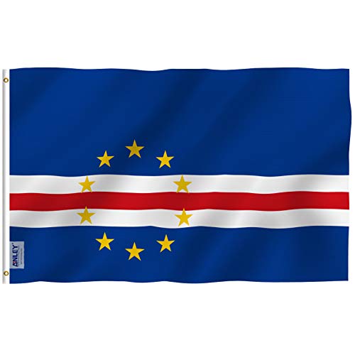 ANLEY Fly Breeze 3x5 Feet Cape Verde Flag - Vivid Color and Fade proof - Canvas Header and Double Stitched - the Republic of Cape Verde Flags Polyester with Brass Grommets 3 X 5 Ft