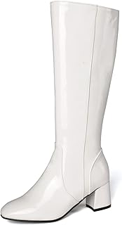 white platform gogo boots amazon