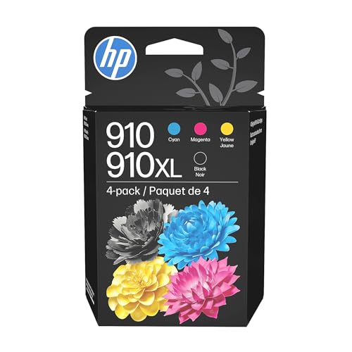 HP 910 Black, Cyan, Magenta, Black Ink Cartridge (Black XL + CMY)