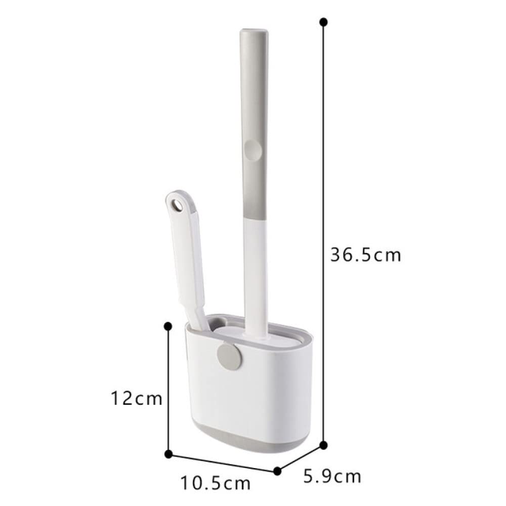 Scopino per WC in silicone con supporto da parete, setole in TPR per una pulizia profonda e design ergonomico, salvaspazio, manico antiscivolo, ideale per uso domestico e bagno