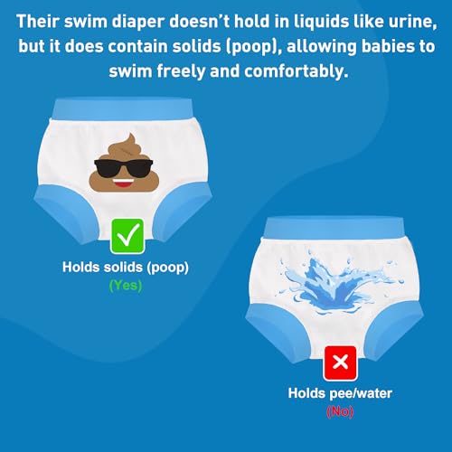 Image of BIG ELEPHANT Baby Swim Diapers 3-Pack, Reusable Swimming Diapers