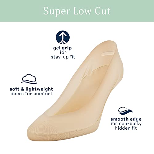 Peds womens V-cut Super Low No Show Socks, 6-pairs2