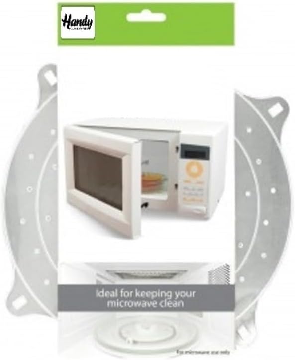 Handy Housewares Cubierta redonda ventilada de 10 pulgadas para tazón de comida para microondas, ayuda a mantener tu microondas limpio (paquete de 1)