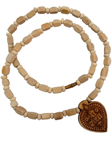 Image of BookMyCostume Spiritual & Devotional Mala Collection - Natural Tulsi Kanthi & Rudraksha Bead Necklaces with Trishul & Religious Pendants - Unisex Ethnic Jewellery for Puja, Meditation, Festivals & Daily Wear