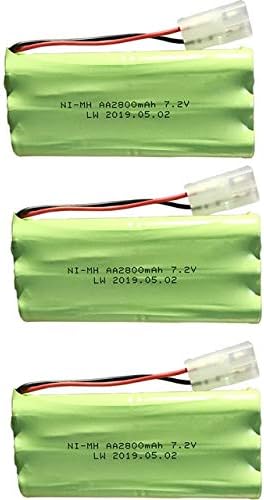 Parts & Accessories 2800mah 7.2v NIMH Battery high Capacity 7.2V NIMH Battery Pack for Tamiya Plug for Remote Control Electric Toy car Boat Model Parts - (Color: 3PCS)