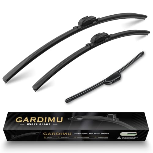 GARDIMU Front and Rear Windshield Wiper Blades, 3 Pcs Front and Back Windshield Wipers Blades Replacement for Kia Niro 2017-2022, Car Window Wiper Blades for 2017 2018 2019 2020 2021 2022 by GARDIMU - Used condition - CA$16.52